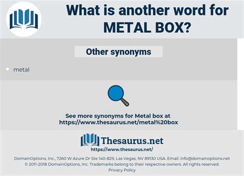 metal box synonym|What is another word for metal .